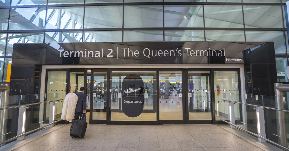 Entrance to Heathrow Terminal 2, The Queen's Terminal